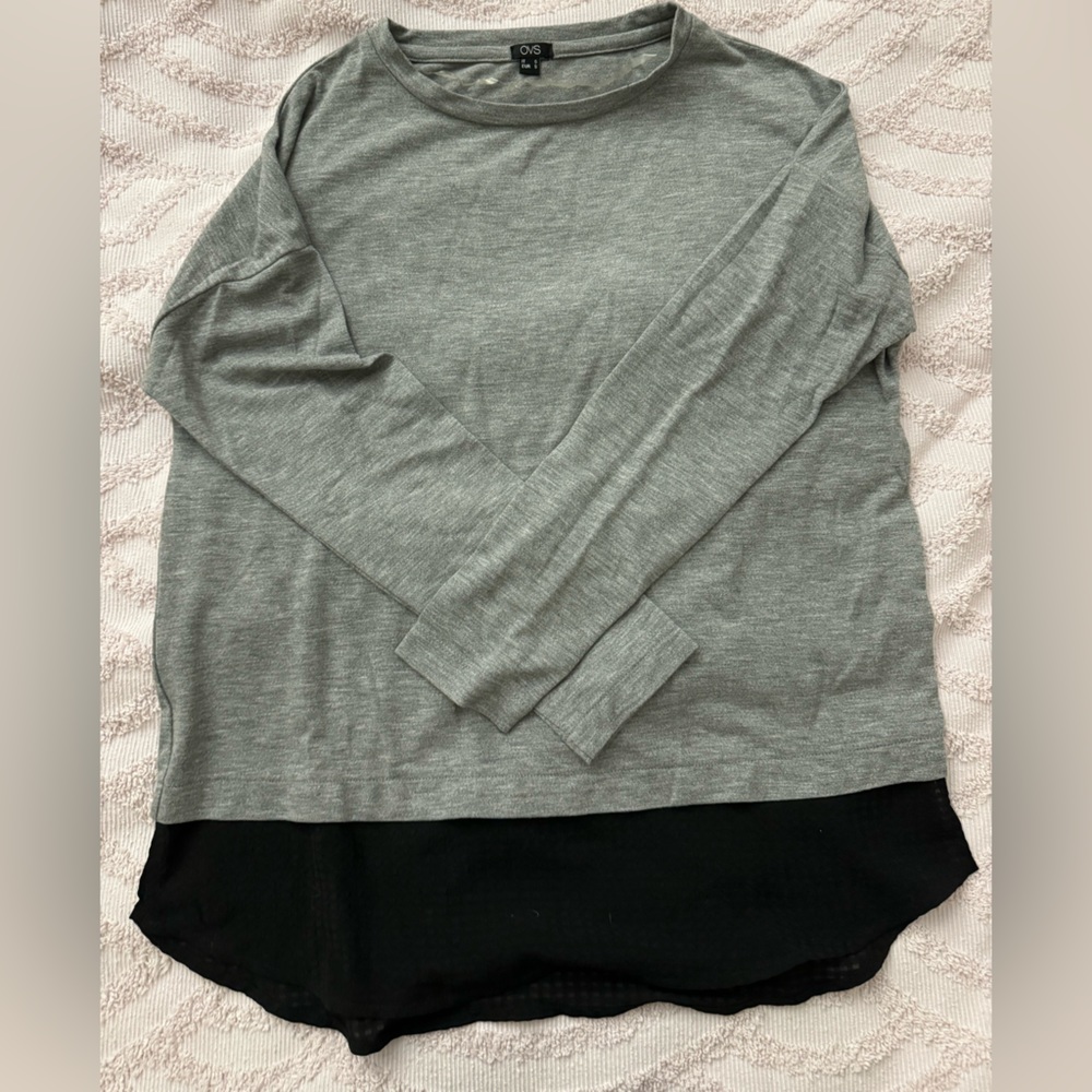 Small gray ovs long sleeve from Italy - never worn